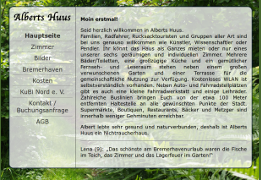 Screenshot der Webseite Alberts Huus